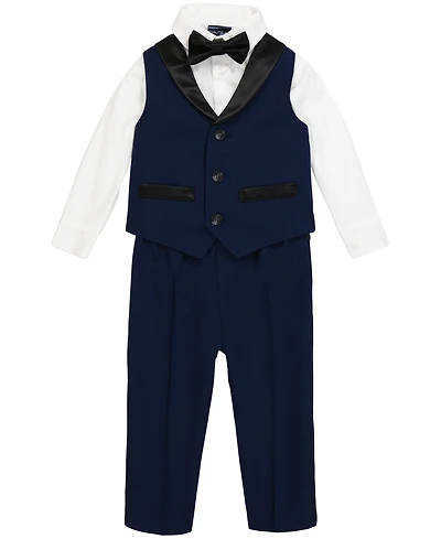 Nautica Baby Boys Tuxedo Vest 4-Piece Set