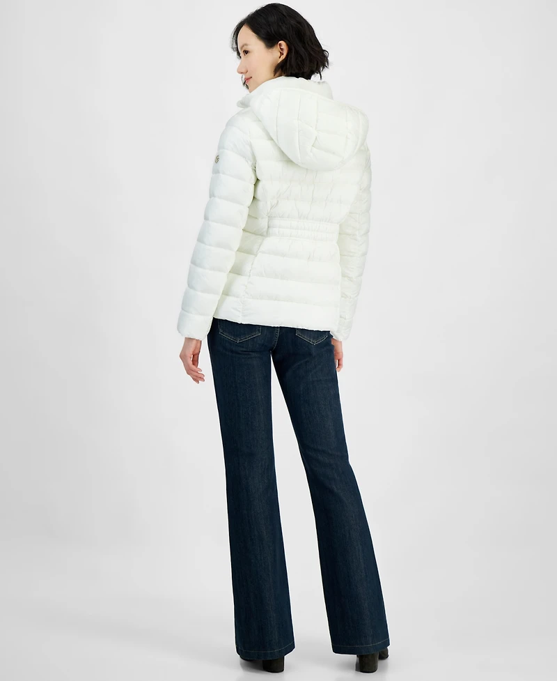 Michael Michael Kors Women's Hooded Zip Packable Puffer Coat