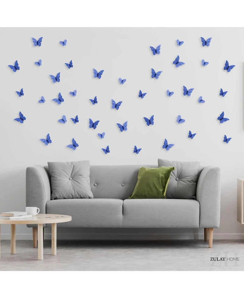 Home 3D Removable Diy Butterfly Wall Decor with 3 Wing Designs (48pcs)