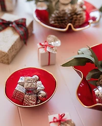 Vietri Holiday Glass Berry Bowl