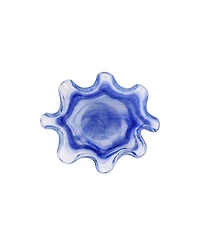 Vietri Onda Glass Cobalt Petite Ruffled Bowl