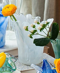 Vietri Onda Glass Short Vase