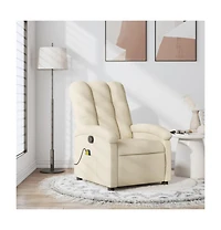 vidaXL Massage Recliner Chair Black Fabric