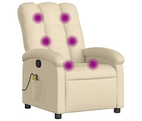 vidaXL Massage Recliner Chair Black Fabric