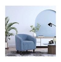 Yaheetech Boucle Club Chair Accent Barrel Arm