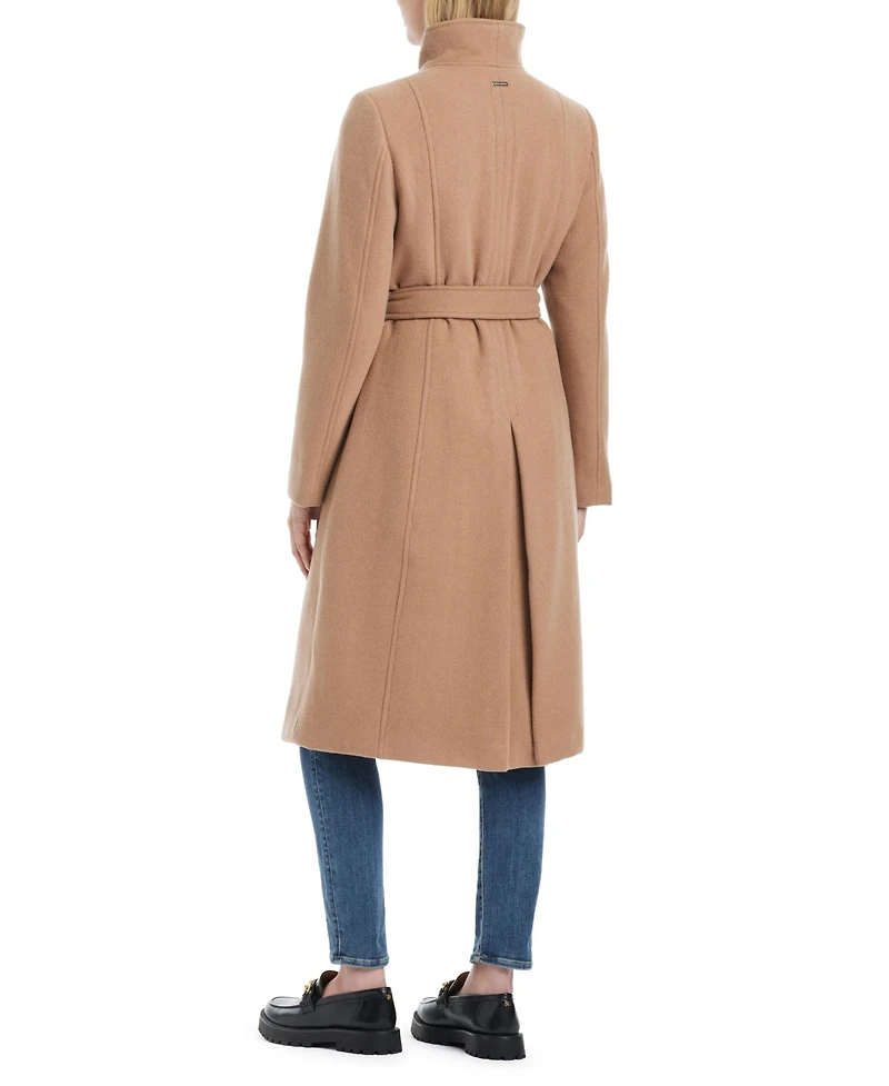 Vince Camuto Women's Single-Breasted Fitted Melton Wool Blend Coat