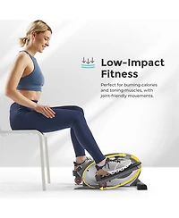Sunny Health & Fitness Smart Portable Fully Assembled Magnetic Under Desk Elliptical Peddler, Foot & Leg Pedal Exerciser