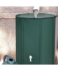 100 Gallon Portable Rain Barrel Water Collector Tank with Spigot Filter