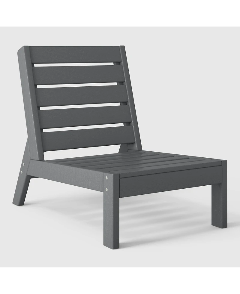 WestinTrends Outdoor Hdpe Deep Seating Modular Armless Patio Chair