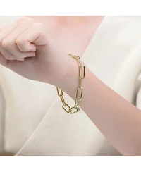 14K Gold Plated Paperclip Chain Bracelet