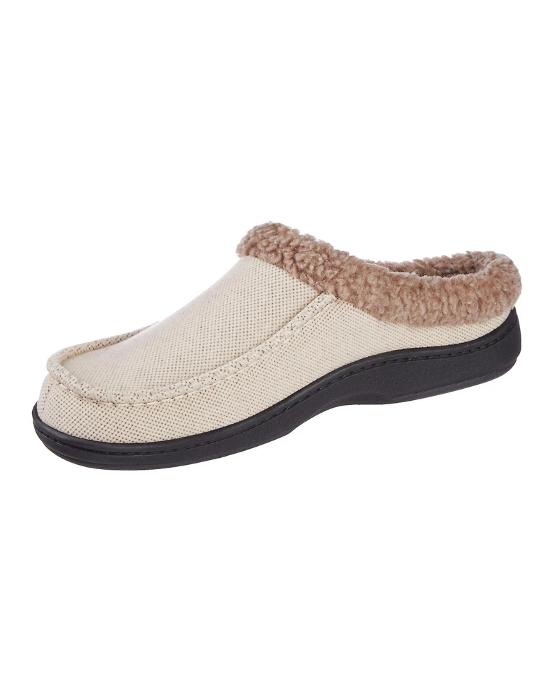 Isotoner Men's Lewis Clog Slippers with Memory Foam