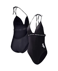 G-iii 4Her by Carl Banks Women's Black Chicago White Sox Full Count One-Piece Swimsuit