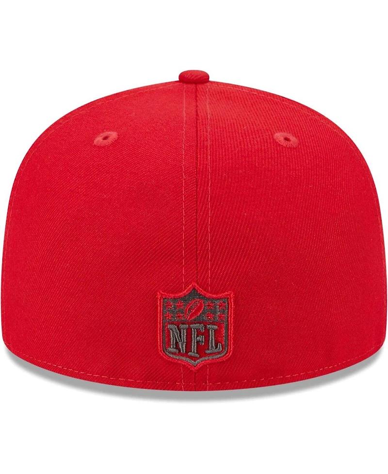 New Era Men's Red Tampa Bay Buccaneers Camo Undervisor 59FIFTY Fitted Hat