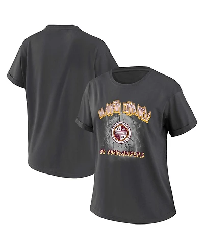 Wear by Erin Andrews Women's Charcoal Washington Commanders Boyfriend T-Shirt