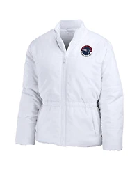 Wear by Erin Andrews Women's White New England Patriots Packaway Full-Zip Puffer Jacket
