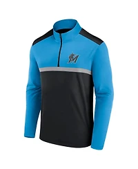 Fanatics Men's Black Miami Marlins Unstoppable Quarter-Zip Top