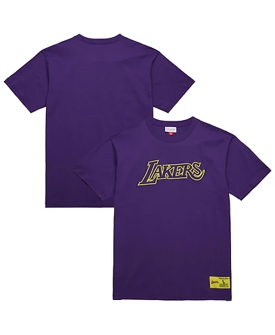 Mitchell & Ness Men's Purple Los Angeles Lakers Hardwood Classics Neon Nights Premium T-Shirt