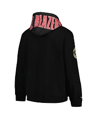 Mitchell & Ness Men's Black Portland Trail Blazers Team Og 2.0 Vintage Logo Fleece Pullover Hoodie