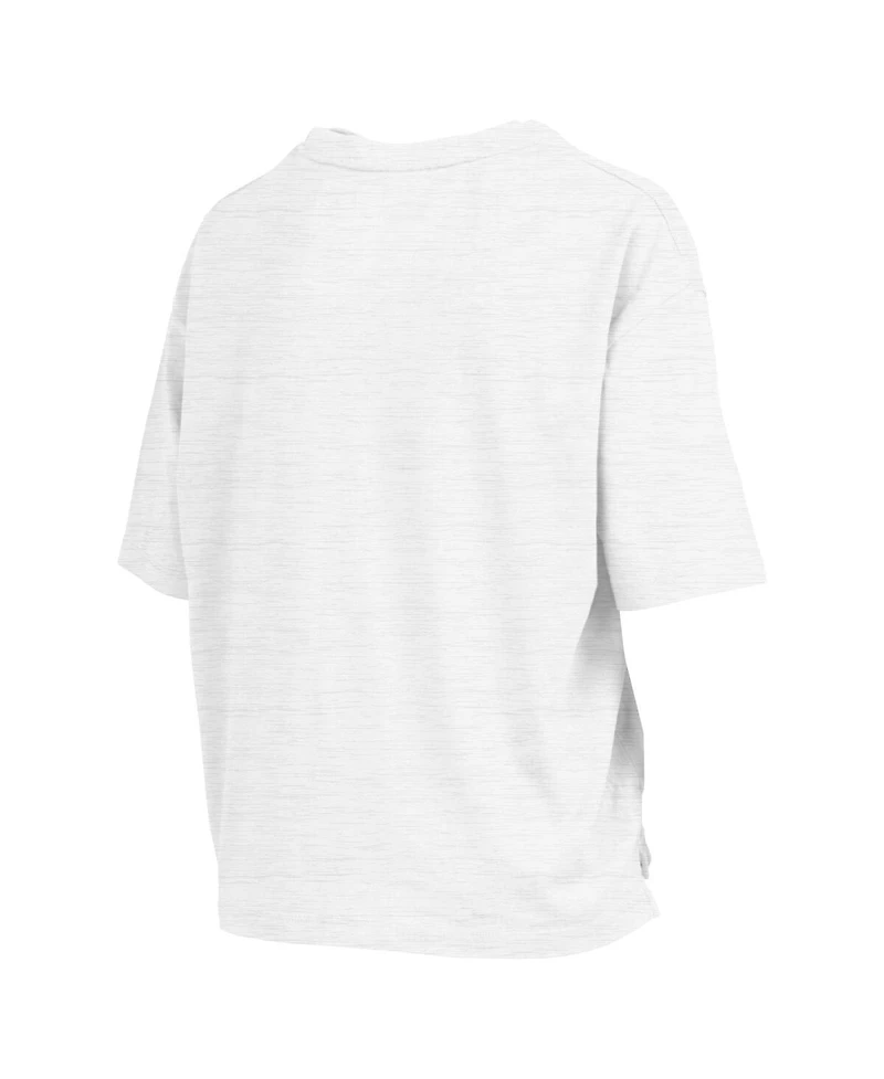 Pressbox Women's White South Carolina Gamecocks Rock Roll Slub T-Shirt