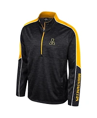 Colosseum Men's Black Appalachian State Mountaineers Marled Half-Zip Jacket