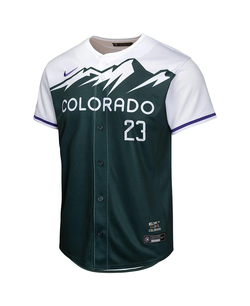 Nike Big Boys and Girls Kris Bryant Green Colorado Rockies City Connect Limited Player Jersey