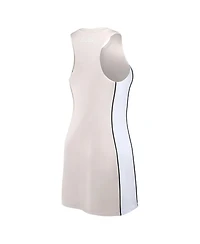 Fanatics Women's Cream Philadelphia Eagles Studio Boost Athletic Half-Zip Dress