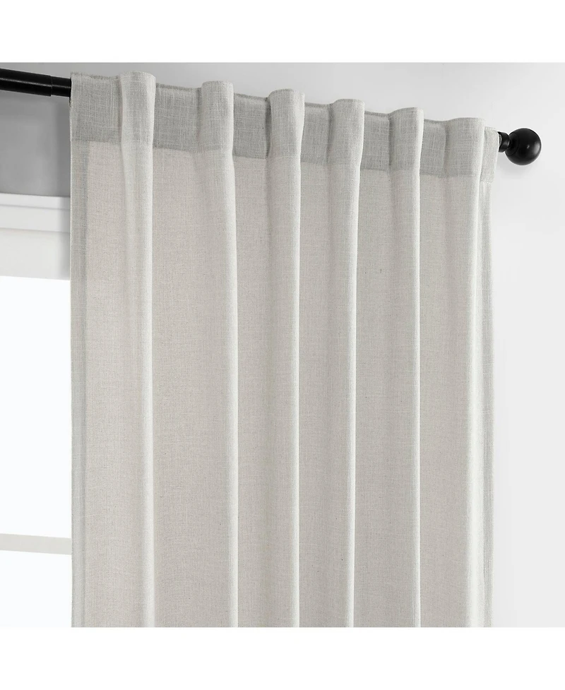 Half Price Drapes Light Sand Simply Faux Linen Curtain Pair (2 Panels)