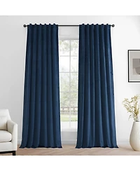 Half Price Drapes Deep Cobalt Blue Simply Velvet Room Darkening Curtain Pair (2 Panels