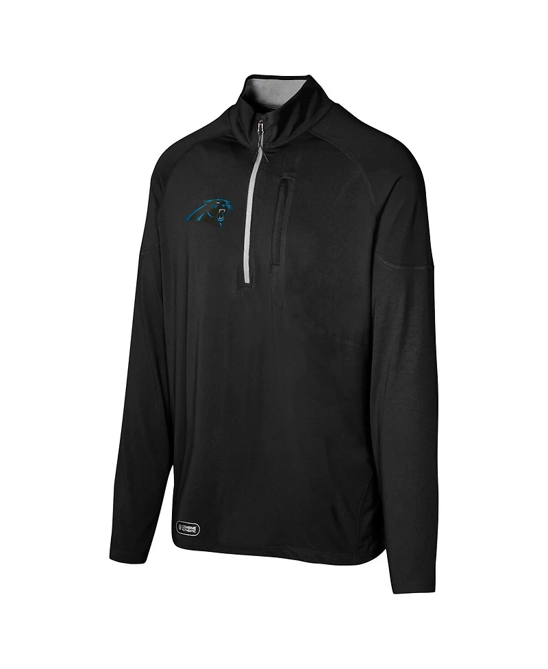 Outerstuff Men's Black Carolina Panthers Grind Iron Quarter-Zip Top