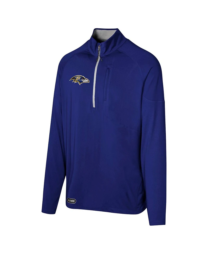 Outerstuff Men's Purple Baltimore Ravens Grind Iron Quarter-Zip Top