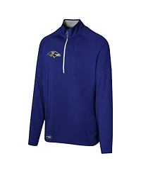 Outerstuff Men's Purple Baltimore Ravens Grind Iron Quarter-Zip Top