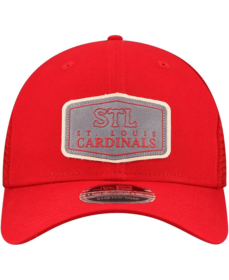 New Era Men's Red St. Louis Cardinals Labeled 9SEVENTY Stretch-Snap Hat