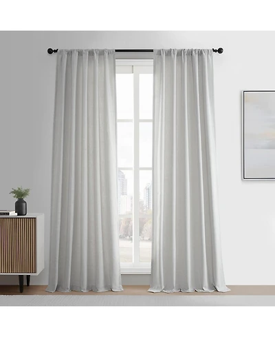 Half Price Drapes Off White Simply Faux Linen Curtain Pair (2 Panels)