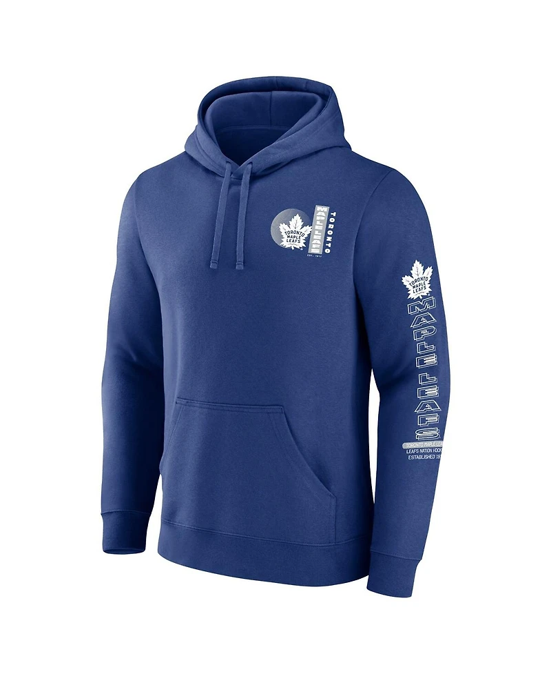 Fanatics Men's Blue Toronto Maple Leafs Revolution Pullover Hoodie