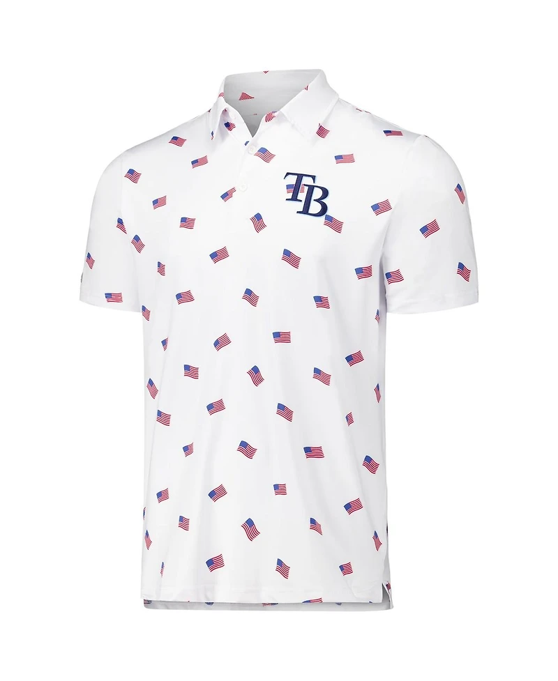 Antigua Men's White Tampa Bay Rays Americana Polo