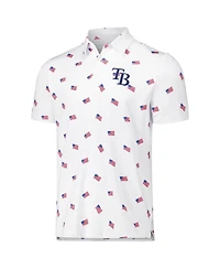 Antigua Men's White Tampa Bay Rays Americana Polo
