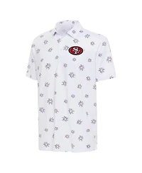 Antigua Men's White San Francisco 49ers Fireworks Polo