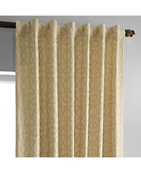 Half Price Drapes Metro Gold Geometric Faux Silk Jacquard Room Darkening Curtain
