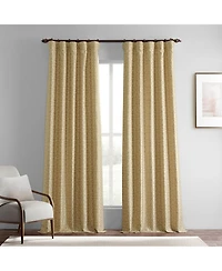 Half Price Drapes Metro Gold Geometric Faux Silk Jacquard Room Darkening Curtain
