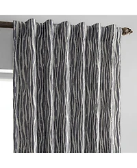 Half Price Drapes Tiger Striped Grey Faux Silk Jacquard Room Darkening Curtain