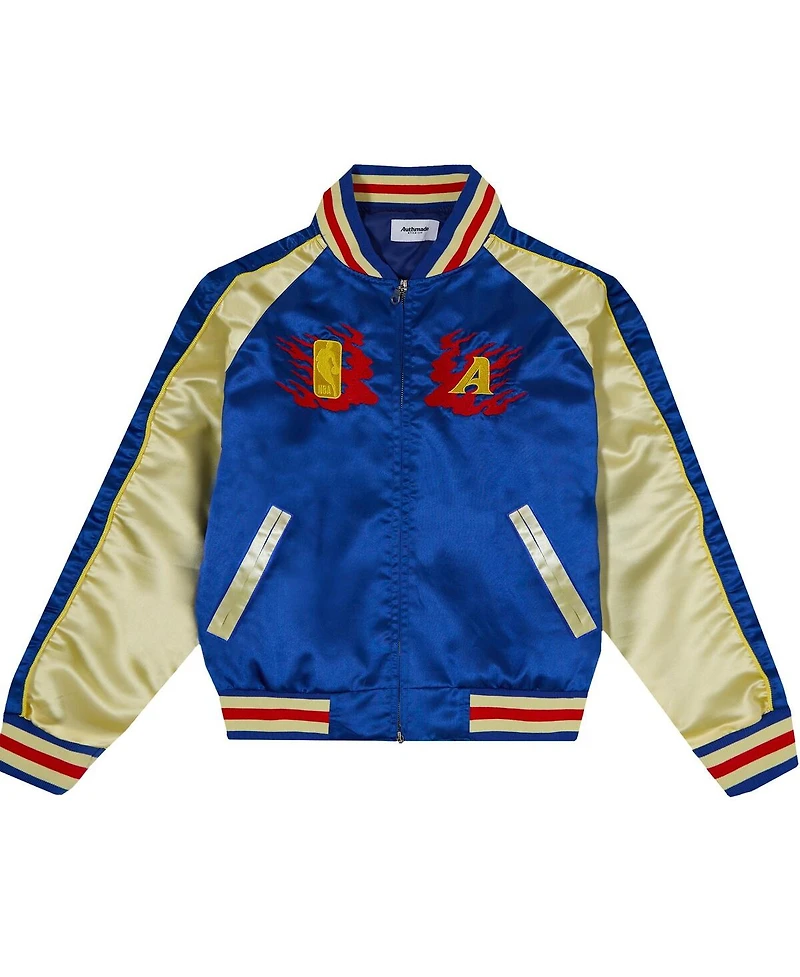 Authmade x Nba Men's and Women's Blue/Cream Asian Pacific Islander Dreamer Full-Zip Jacket