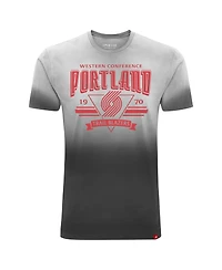 Sportiqe Men's and Women's Black Portland Trail Blazers Bingham Sun-Fade T-Shirt