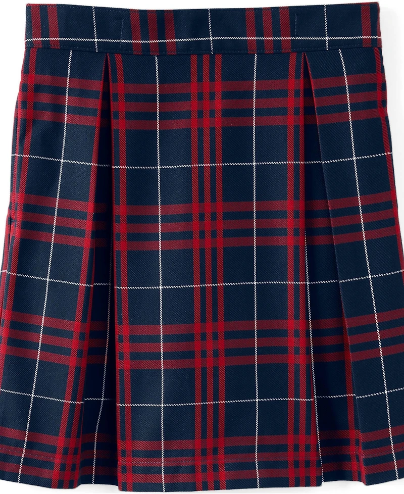 Lands' End Big Girls School Uniform Plaid Skort Top of Knee