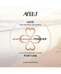 Bling Jewelry Ayllu Amulet Talisman Inspirational Intertwine Symbol Heart Infinity Clover For Love Luck Unity Stud Earrings Rose Gold Plated .925 Ster