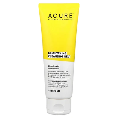 Acure Brightening Cleansing Gel Pomegranate Blackberry & Acai