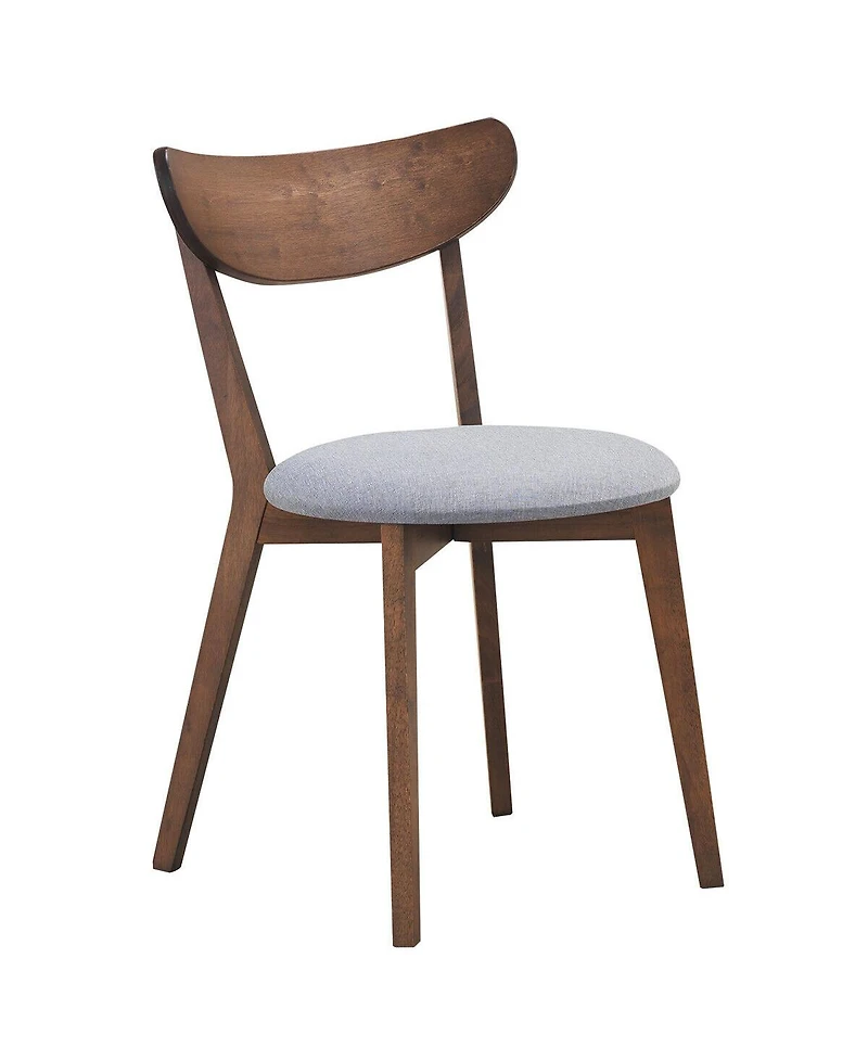 Inolait Set of 2 Dining Chairs Upholstered Curved Back Side