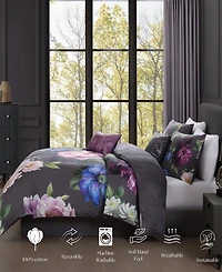 Bebejan Elegant Blossoms Bedding 100% Cotton 5 Piece Queen Size Reversible Comforter Set