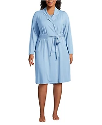 Lands' End Plus Cooling Robe with Piping