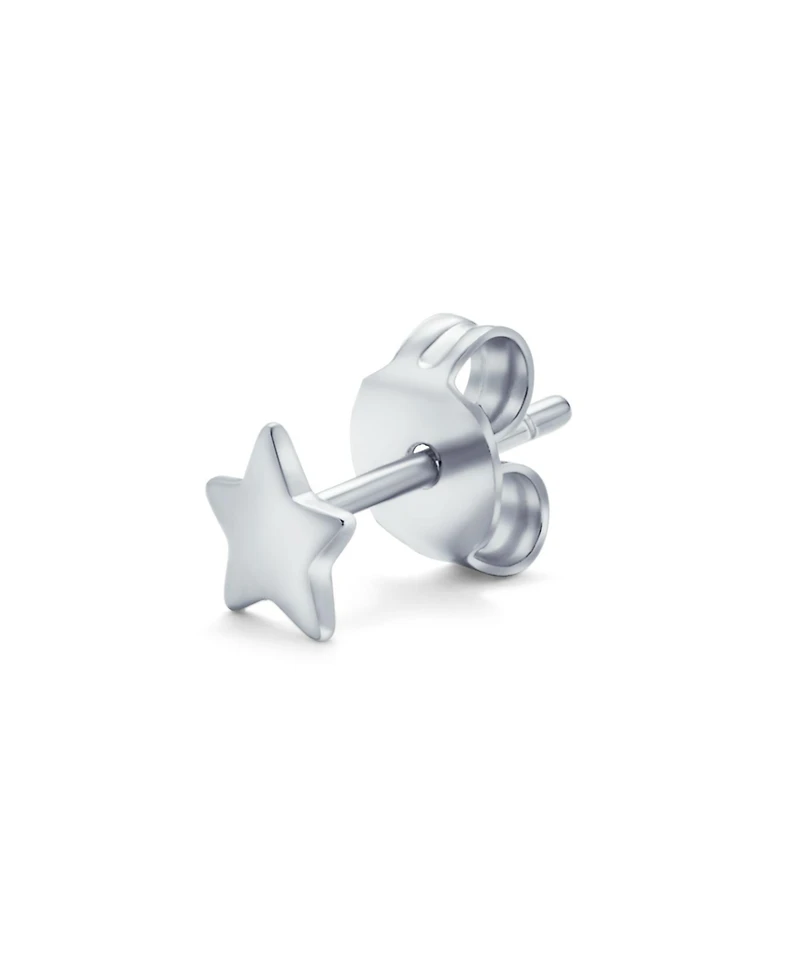 Bling Jewelry Usa Patriotic Star Celestial Double Chain Ear Lobe Cartilage Clip On Helix Linear Band Wrap Ear Cuff Stud Earring Set .925 Sterling Silv
