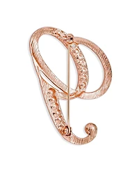 Bling Jewelry Large Statement Abc Pave Crystal Letters Alphabet Initial Scarf Lapel Pin Brooch Rose Gold Plated
